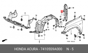 Деталь 74105S9A000 HONDA