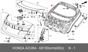 Дверь задняя 68100SMTE00ZZ HONDA