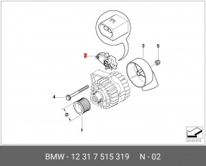 Регулятор генератора 12 31 7 515 319 BMW