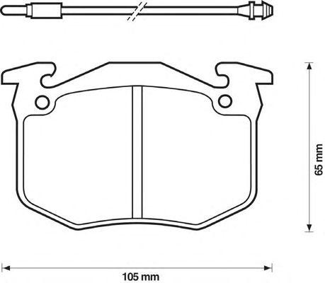 Комплект тормозных колодок, диско 571262X BENDIX JURID