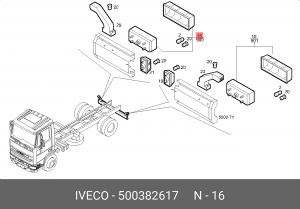 Фонарь задний 500382617 IVECO