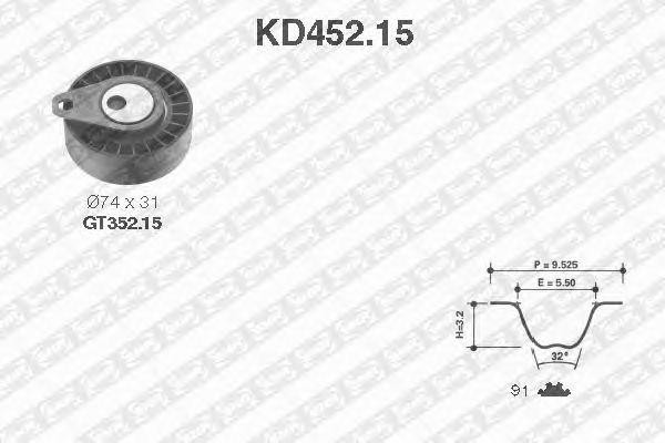 Комплект ремня ГРМ KD45215 NTN SNR