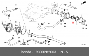 Термостат, охлаждающая жидкость 19300PB2003 HONDA