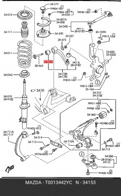 Сайлентблок T001-34-42YC MAZDA