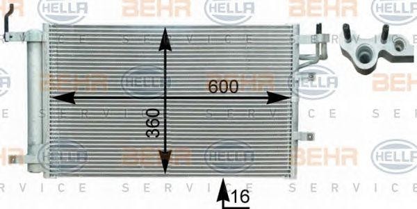 Конденсатор, кондиционер 8FC351303081 HELLA