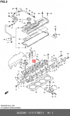 Головка блока цилиндров 11111-78E11 SUZUKI