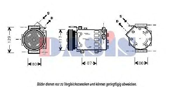 Компрессор, кондиционер 850904N AKS DASIS