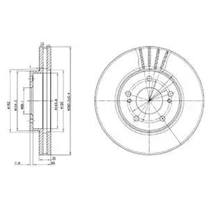 Тормозной диск BG3541 DELPHI
