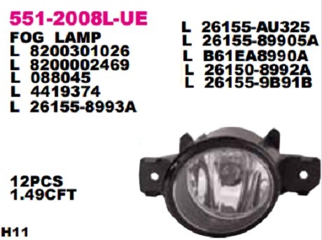 Фара противотуманная 5512008LUE DEPO