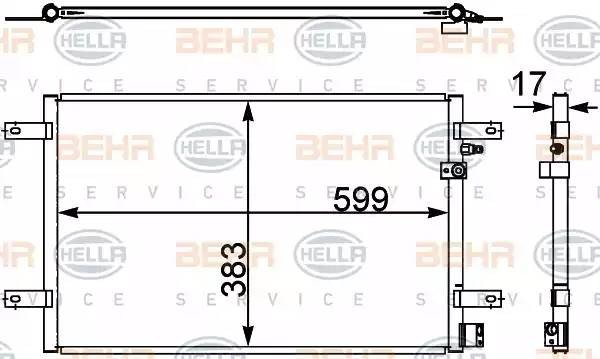Конденсатор, кондиционер 8FC 351 302-451 HELLA