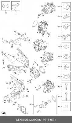 Клапанный элемент, Сommon-Rail-System 93186571 GENERAL MOTORS
