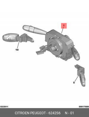Переключатель подрулевой 6242 S6 CITROEN PEUGEOT