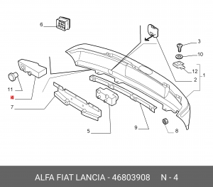 Абсорбер бампера 46803908 ALFA FIAT LANCIA