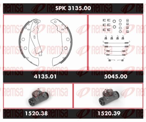 Комплект тормозных колодок SPK 3135.00 REMSA