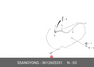 Болт крепления 3612605331 SSANG YONG