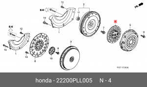 Диск сцепления 22200PLL005 HONDA