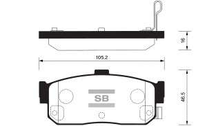 Колодки тормозные дисковые SP1107R SANGSIN