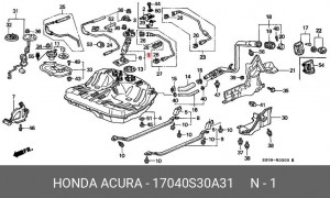 Насос электрический топливной системы в сборе 17040S30A31 HONDA