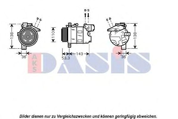 Компрессор, кондиционер 851083N AKS DASIS