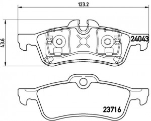 Комплект тормозных колодок, диско P06032 BREMBO