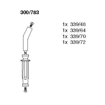 Ккомплект проводов зажигания 300783 BREMI