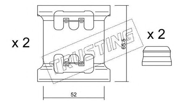 Комплектующие, колодки дискового тормоза KIT065 TRUSTING