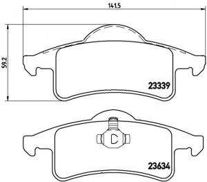 Комплект тормозных колодок, диско P37006 BREMBO
