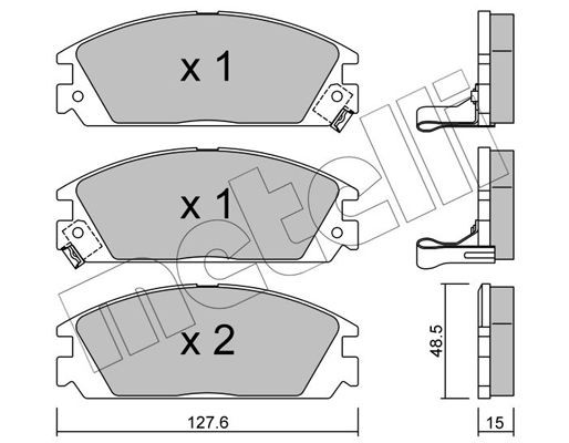Комплект тормозных колодок, диско 22-0237-1 METELLI
