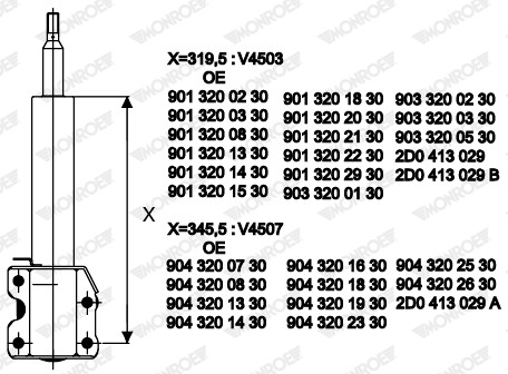 Амортизатор V4503 MONROE