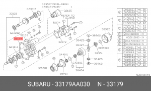 Деталь 33179AA030 SUBARU
