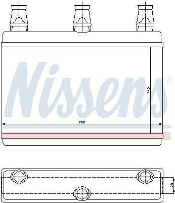 Теплообменник, отопление салона 70522 NISSENS