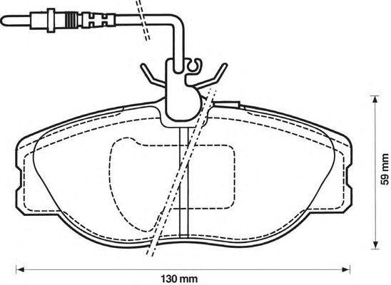 Комплект тормозных колодок, диско 571838B BENDIX JURID