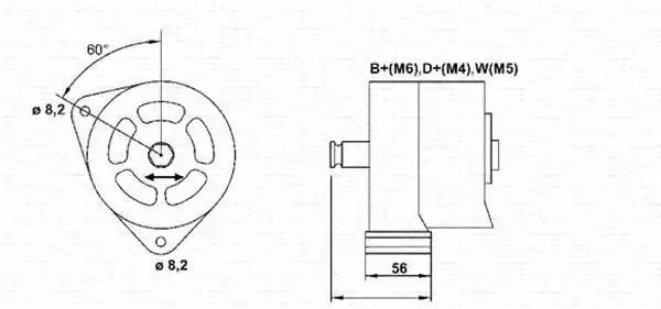 Генератор 943357764010 MAGNETI MARELLI