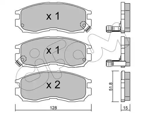 Комплект тормозных колодок, диско 822-224-0 CIFAM