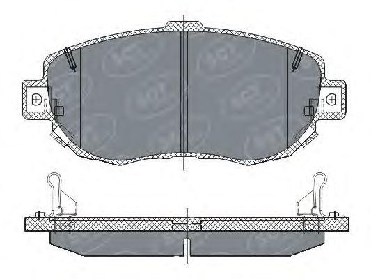 Комплект тормозных колодок, диско SP261 SCT