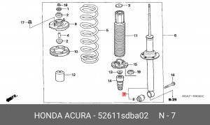 Амортизатор подвески 52611SDBA02 HONDA