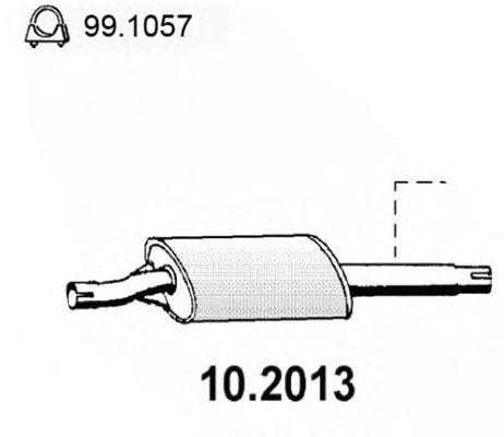 Предглушитель выхлопных газов 102013 ASSO