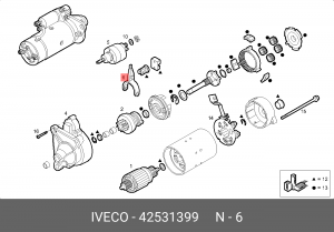 рычаг включения, стартер 42531399 IVECO