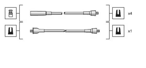 Ккомплект проводов зажигания 941318111025 MAGNETI MARELLI