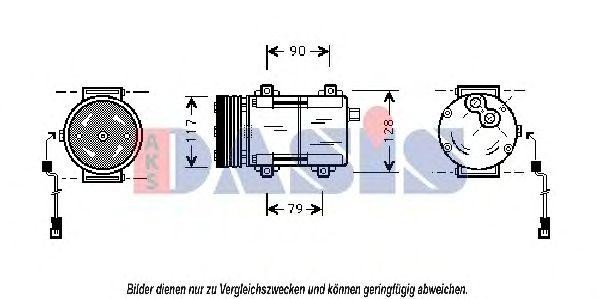 Компрессор, кондиционер 853420N AKS DASIS