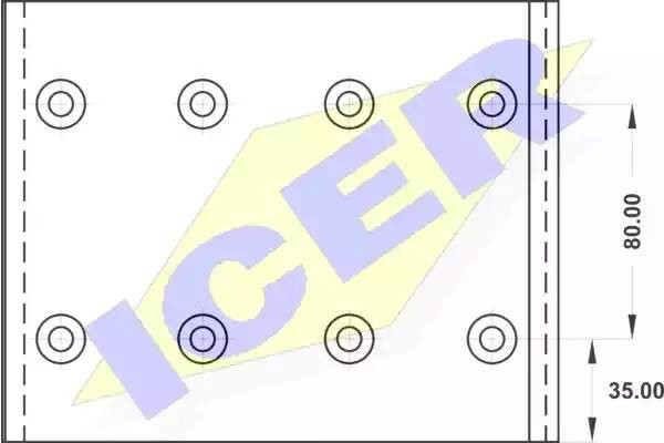 Комплект тормозных башмаков, барабанные тормоза 21 9934 00 ICER