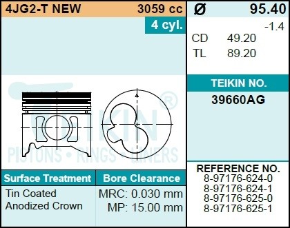 Поршень ДВС 39660AGSTD TEIKIN