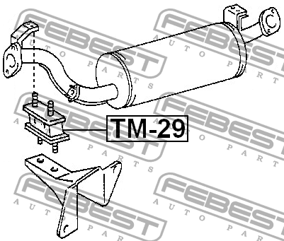 Резинка крепления глушителя TM-29 FEBEST