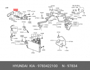Паразитный / ведущий ролик, поликлиновой ремень 9783422100 HYUNDAI KIA