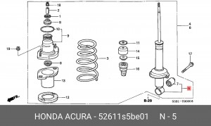 Амортизатор подвески 52611S5BE01 HONDA