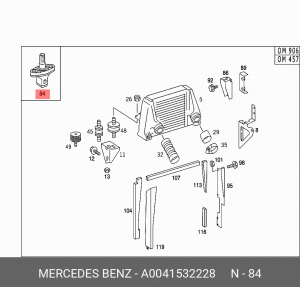 Датчик, температура впускаемого воздуха A 004 153 22 28 MERCEDES BENZ
