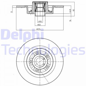 Тормозной диск BG9026RS DELPHI