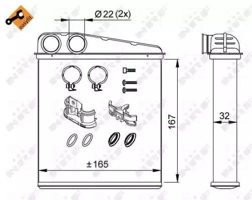 Теплообменник, отопление салона 58211 NRF