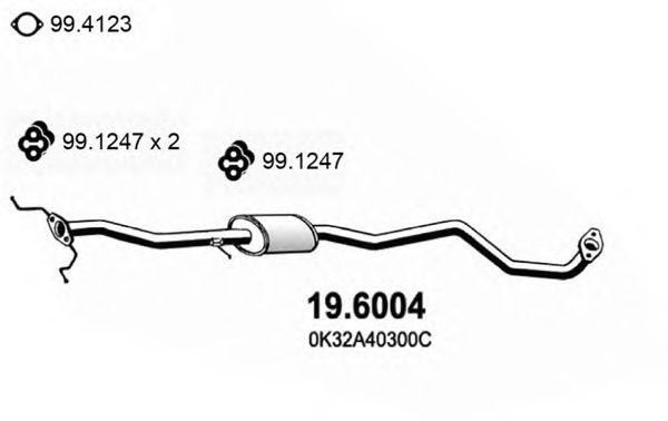Средний глушитель выхлопных газов 196004 ASSO