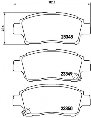 Комплект тормозных колодок, диско P83050 BREMBO